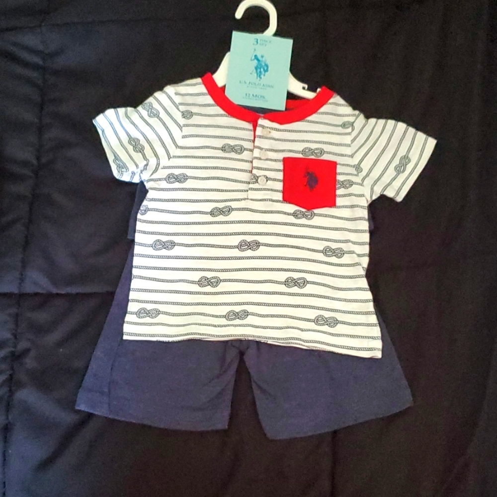 Us Polo Association 3 piece shirt and shorts NEW